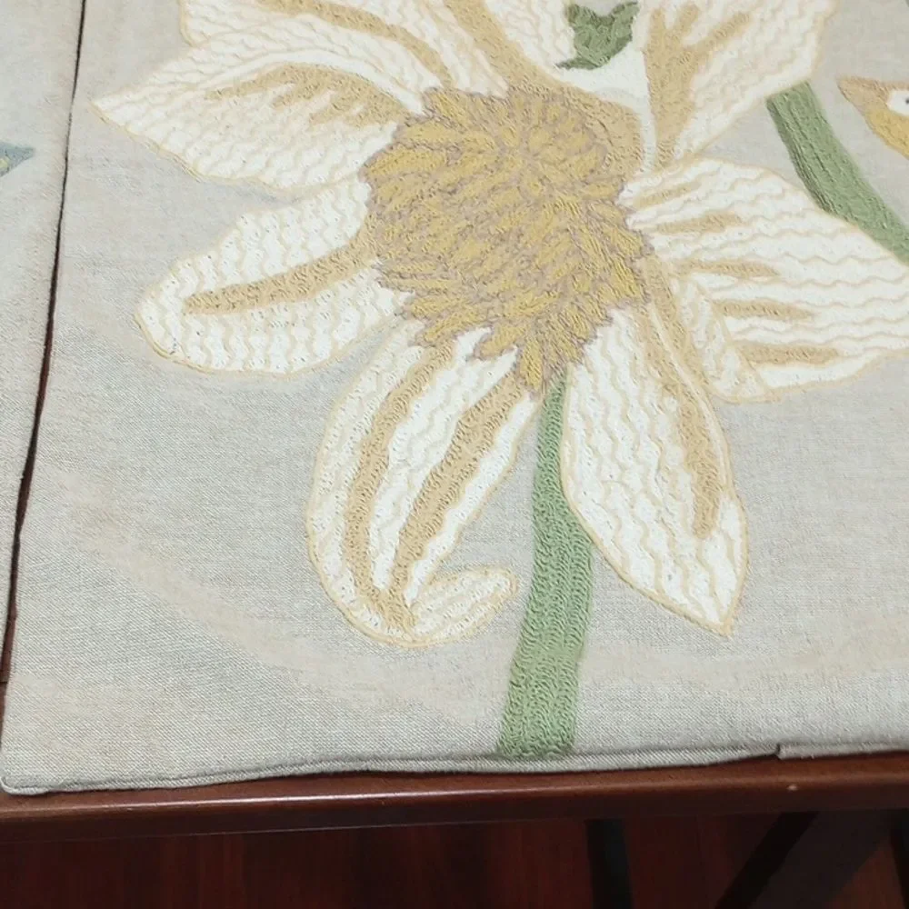 Pottery Barn Bird And Flower Pillow Shams, Set Of 2, 24